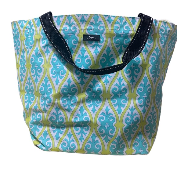 Scout Aqua and Lime Patterned WeekenderTote Excellent Condition - Picture 1 of 4